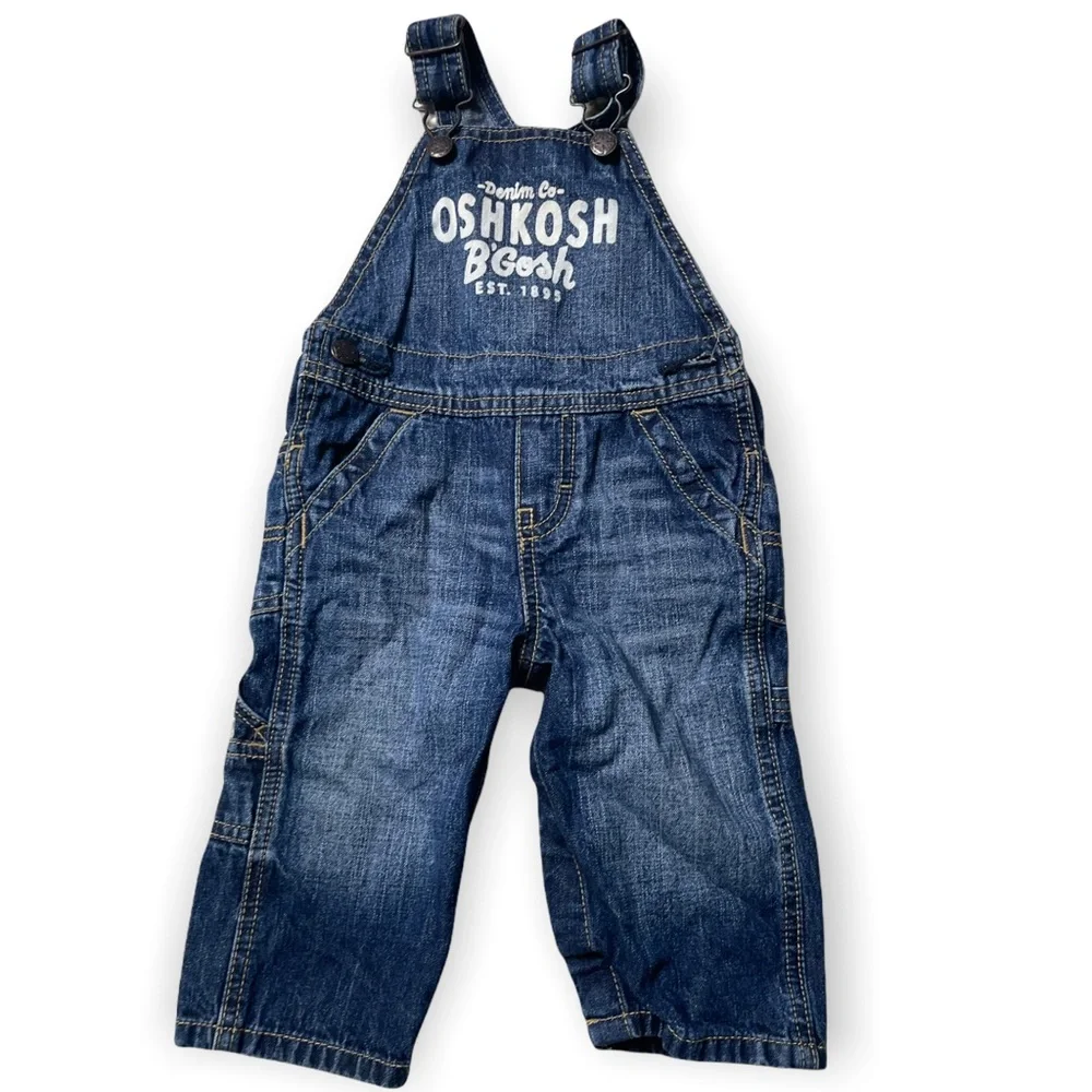 Baby OshKosh B'Gosh Denim Overalls Blue Jean 9 Months